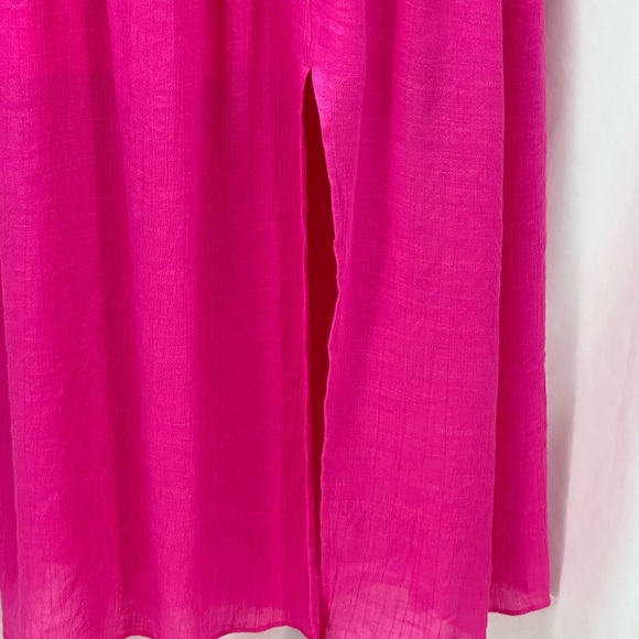 BCX Girls Sleeveless Smocked Top Off Shoulder Ruffle Midi Dress - Pink - size 10 - Picture 4 of 10